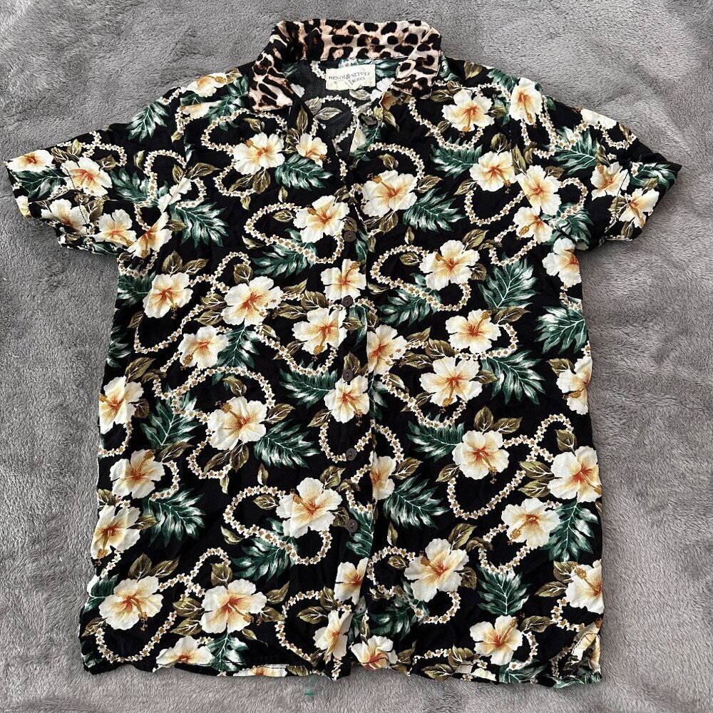Denim & Supply Ralph Lauren Floral Tropical Button Up Shirt Women's SMALL